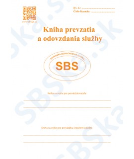 KNIHA PREVZATIA A ODOVZDANIA SLUŽBY SBS a VO